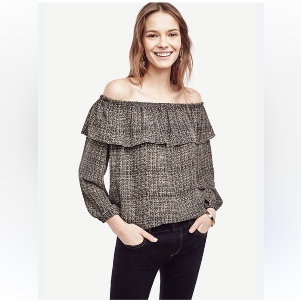 Smocked Gypsy Style Blouse Top by Ann Taylor